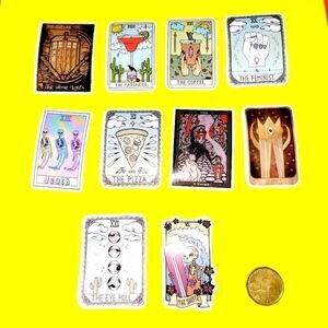COPY - 3/$20 10x brand new waterproof funny tarot cards stickers